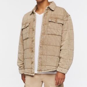 NWOT Forever 21 Mens Oversized Quilted Jacket Size Med